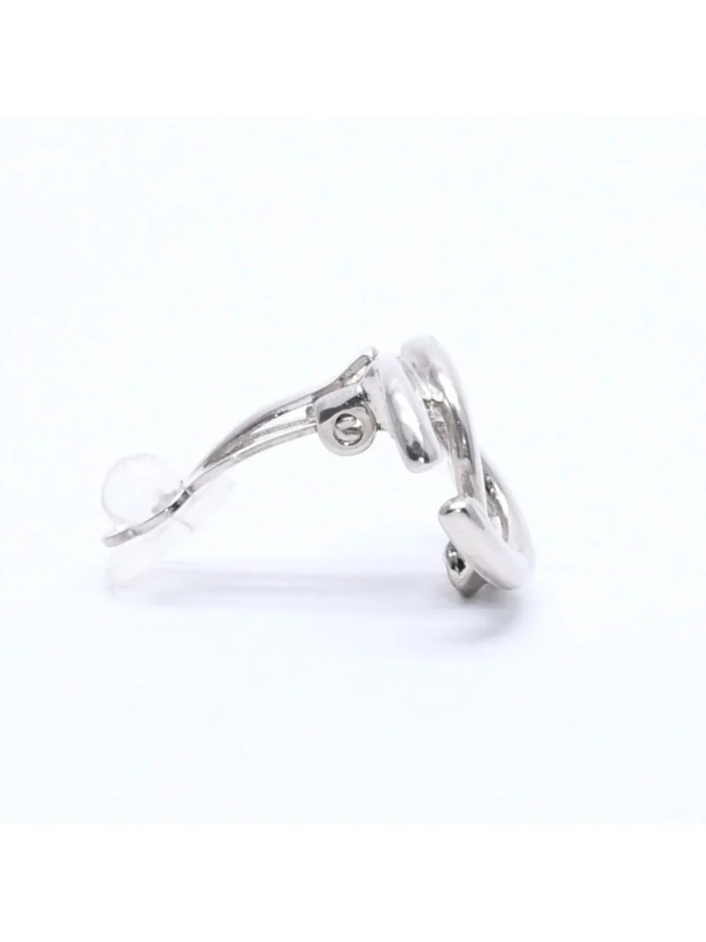 Chanel Earrings CC Logo 01 Silver Metal